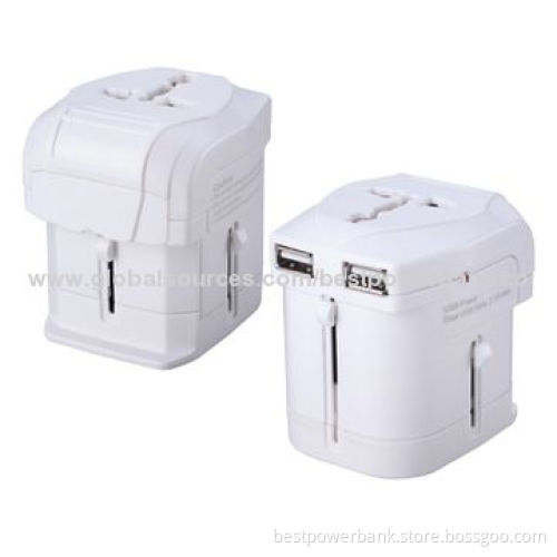 Unique Design Colorful 5V/2.5A Output Dual-USB International Travel Chargers